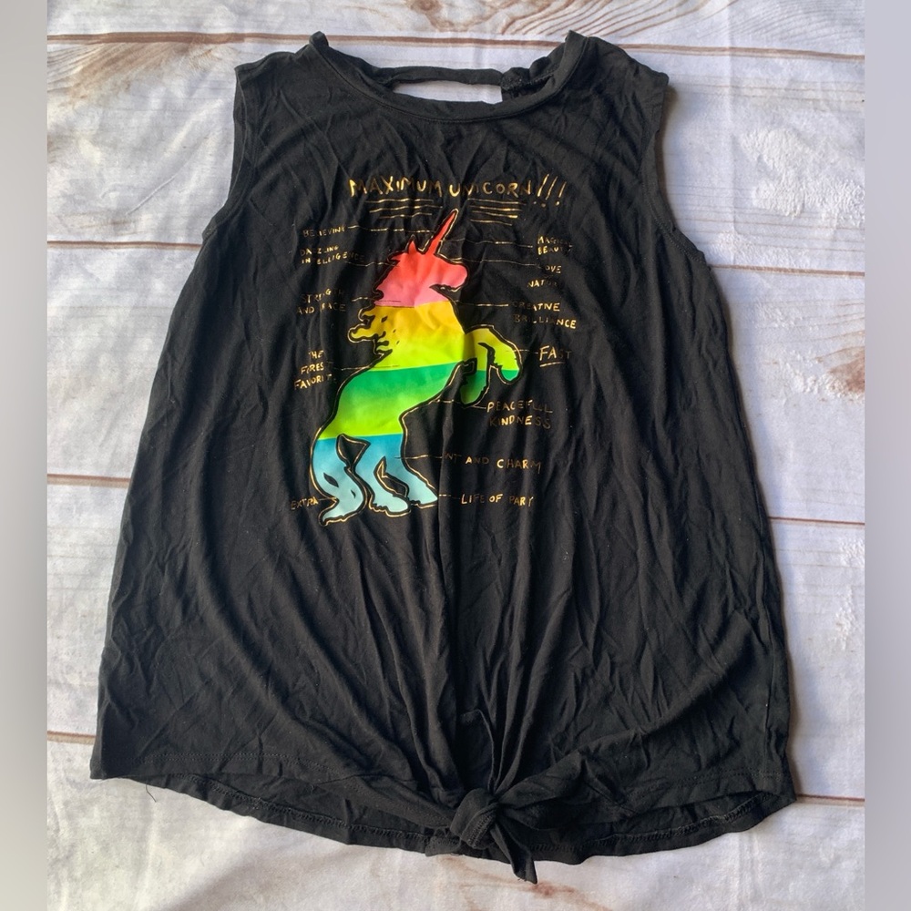 Old Navy Unicorn Navy Sleeveless Tank Top Size 10/12